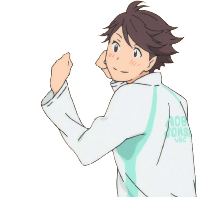 oikawa from haikyuu fist pumping